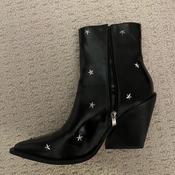 Black cowboy/western ankle boots - Picture 4 of 5